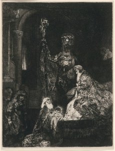 Die Darstellung im Tempel in der dunklen Manier
