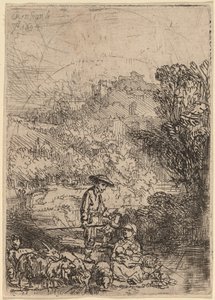 Der Hirte und seine Familie von Rembrandt van Rijn