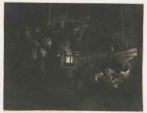 Die Anbetung der Hirten: ein Nachtstück von Rembrandt van Rijn