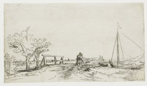 Die Brücke bei Klein Kostverloren an der Amstel von Rembrandt van Rijn