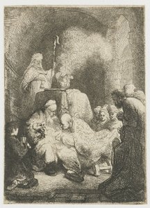 Die Beschneidung: kleine Platte von Rembrandt van Rijn