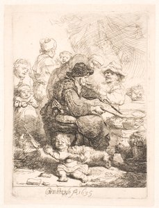 Die Pfannkuchenfrau von Rembrandt van Rijn