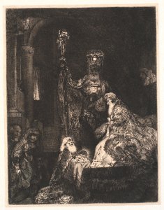 Darstellung im Tempel: im dunklen Stil