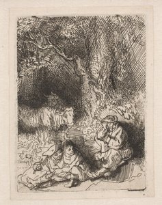 Der schlafende Hirte von Rembrandt van Rijn