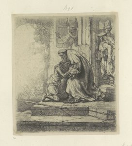 Heimkehr des verlorenen Sohnes (Serie: Sammlung von fünfundachtzig Originaldrucken) von Rembrandt van Rijn