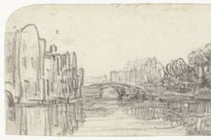 Ansicht des Nieuwezijds Voorburgwal von Rembrandt van Rijn