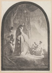 Die Auferweckung des Lazarus (große Platte) von Rembrandt van Rijn