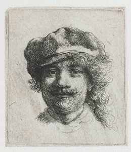 Selbstporträt mit Barett von Rembrandt van Rijn