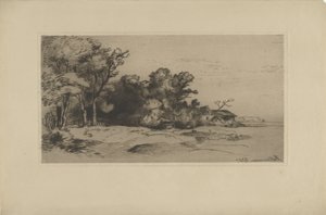 Landschaft mit Bauernhof