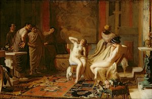 Weibliche Sklaven werden Octavian vorgestellt