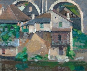 Häuser an der Vézère in Uzerche