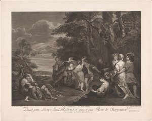 Landschaft mit tanzenden Figuren von René Jacques Le Charpentier