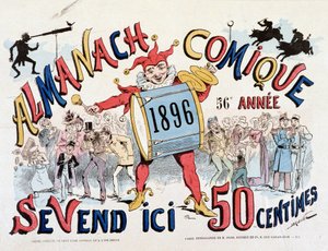 Ein Clown mit Trommel und Becken - Zeichnung von Draner (Jules Georges Renard)