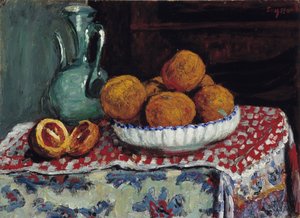 Stillleben am Krug Gemälde von Rene Seyssaud (1867-1952) 1909 Pflichtangabe: Sammlung Fondation Regards de Provence, Marseille von Rene Auguste Seyssaud