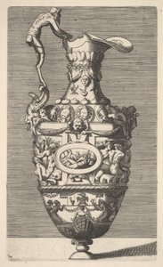 Vase mit einem Flussgott in einem ovalen Medaillon