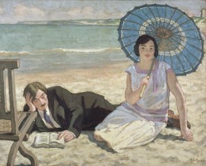 Frau mit einem Sonnenschirm, ca. 1925