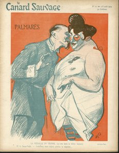 Illustration von Hermann-Paul (1864-1940) für das Cover von Die Wildente, Nr. 20