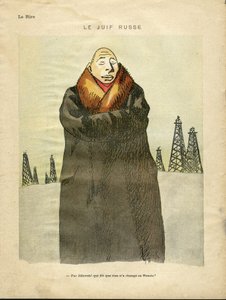 Illustration von Hermann-Paul (1864-1940) in Le Lire, ca. 1935 - Der russische Jude - Antisemitismus, Petrole - Jude von Rene George Hermann Paul