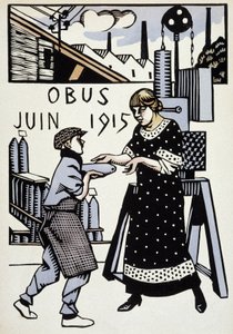 Juni 1915 - in „Calendar of War“, Zeichnung von Hermann-Paul, ed. 1916