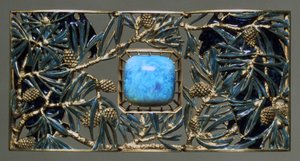 Plakette für Adler und Kiefernhalsband, um 1899-1901 von Rene Jules Lalique