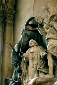 Detail des Grabes von Jean Baptiste Joseph Languet de Gergy 1675-1750 (Detail) von Rene Michel Slodtz