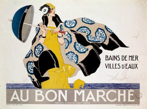Plakat für Kaufhäuser "Au Bon Marché" (Plakat) von Rene Vincent