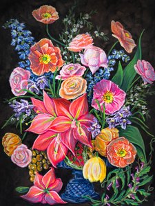 Dramatisches Blumenarrangement