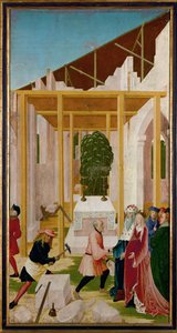 Der Bau des Stifts Klosterneuburg, Österreich von Reuland the Elder Frueauf