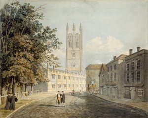 Magdalen College und das östliche Ende der High Street, Oxford