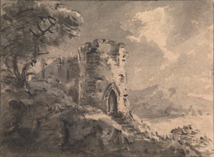 Landschaft mit einer Ruine
