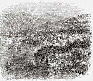 Blick auf Sorrent, Kampanien, Süditalien im späten 19. Jahrhundert. Aus Italienische Bilder von Rev. Samuel Manning, veröffentlicht um 1890.
