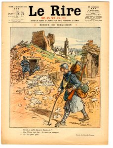 Cover von „Das rote Lachen“, Satirisch in Farben