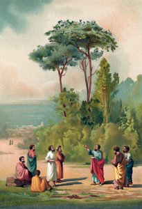 Plato und seine Schüler in den Gärten der Akademie