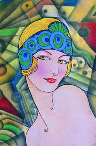 Art Deco Flapper-Porträt