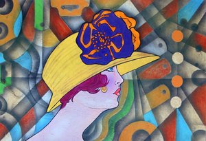 Elegante Frau mit Hut von Ricardo Maya