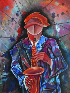 Lebhaftes Saxophon-Jazz