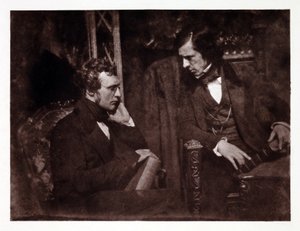 Zwei Männer im Gespräch: Dr. Samuel Brown (1817-1856) und Reverend George Gilfillan (1813-1878), Fotografie um 1840 von John Pardon