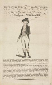 Der verbesserte Pedometer oder Wegweiser, ca. 18. Jahrhundert von John Pardon