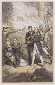 Nelson empfängt das Schwert des spanischen Admirals von Richard (after) Westall