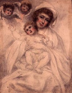 Mutter und Kind mit Engeln, ca. 1790