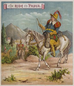 Illustration zu Der Widerspenstigen Zähmung (Chromolithographie) von Richard Andre