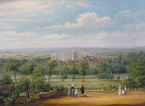 Eton College von der Terrasse des Windsor Castle