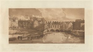 Ansicht der Pont St. Michael, vom Pont Neuf aus gesehen, 1803 von Richard Banks Harraden
