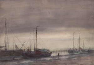 Scheldehafen in Doel von Richard Baseleer