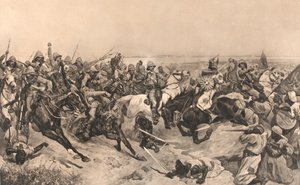 Der Angriff der 21. Lanzenreiter in der Schlacht von Omdurman von Richard Caton (after) Woodville