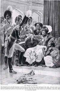 Die Briten in Ceylon, Illustration aus 