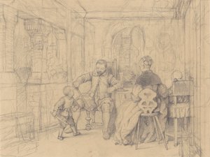 Die Fechtstunde, ca. 1847-49