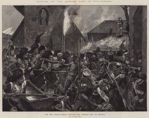 Schlachten der britischen Armee, Corunna, die 42. Highlander vertreiben die Franzosen aus Elvina von Richard Caton Woodville junior