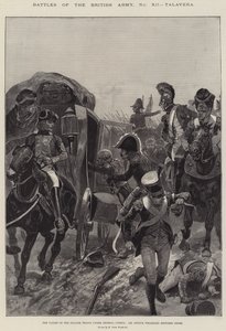 Schlachten der britischen Armee, Talavera, die Flucht der spanischen Truppen unter General Cuesta, Sir Arthur Wellesley stellt die Ordnung wieder her von Richard Caton Woodville junior