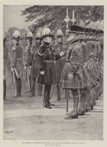 König Edward VII. inspiziert die Yeomen der Garde im Marlborough House am 25. Juni von Richard Caton Woodville junior